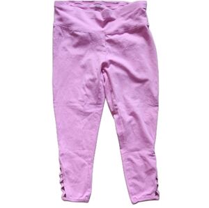 ACX‎ Cotton Small Pink Capri Leggings Cutout